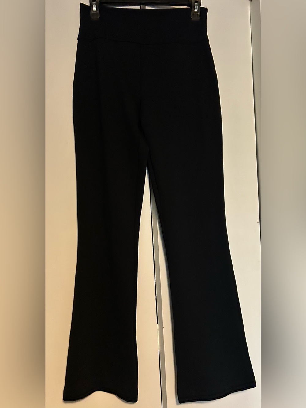 Assets by Spanx Black High-Rise Ponte Shaping Flare Pants - Size M - Like New